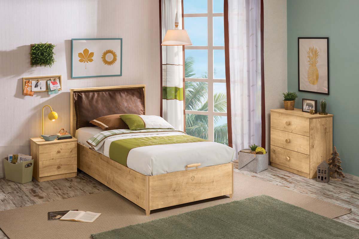 Cilek MOCHA Bett mit Bettkasten 100x200cm Natur