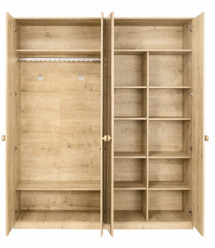 Cilek MOCHA Kleiderschrank 4-trg. mit Spiegel Natur