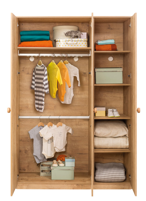 Cilek MOCHA BABY Türen Kleiderschrank 3-türig Natur