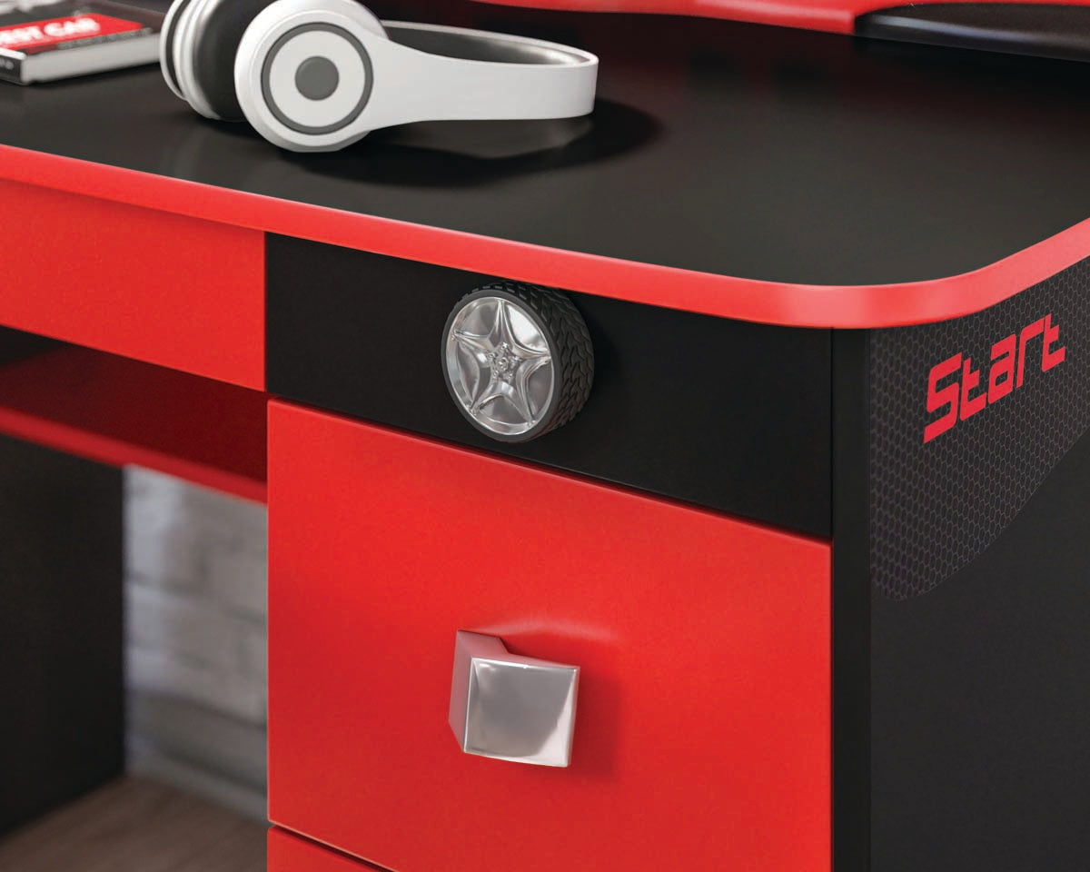 Cilek CHAMPION RACER Schreibtisch Tisch Kindertisch Grau/Rot