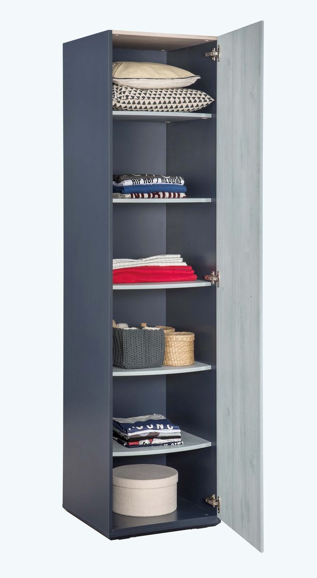 Cilek TRIO Kleiderschrank 2-trg. Blau / White-Wash - Voelpe