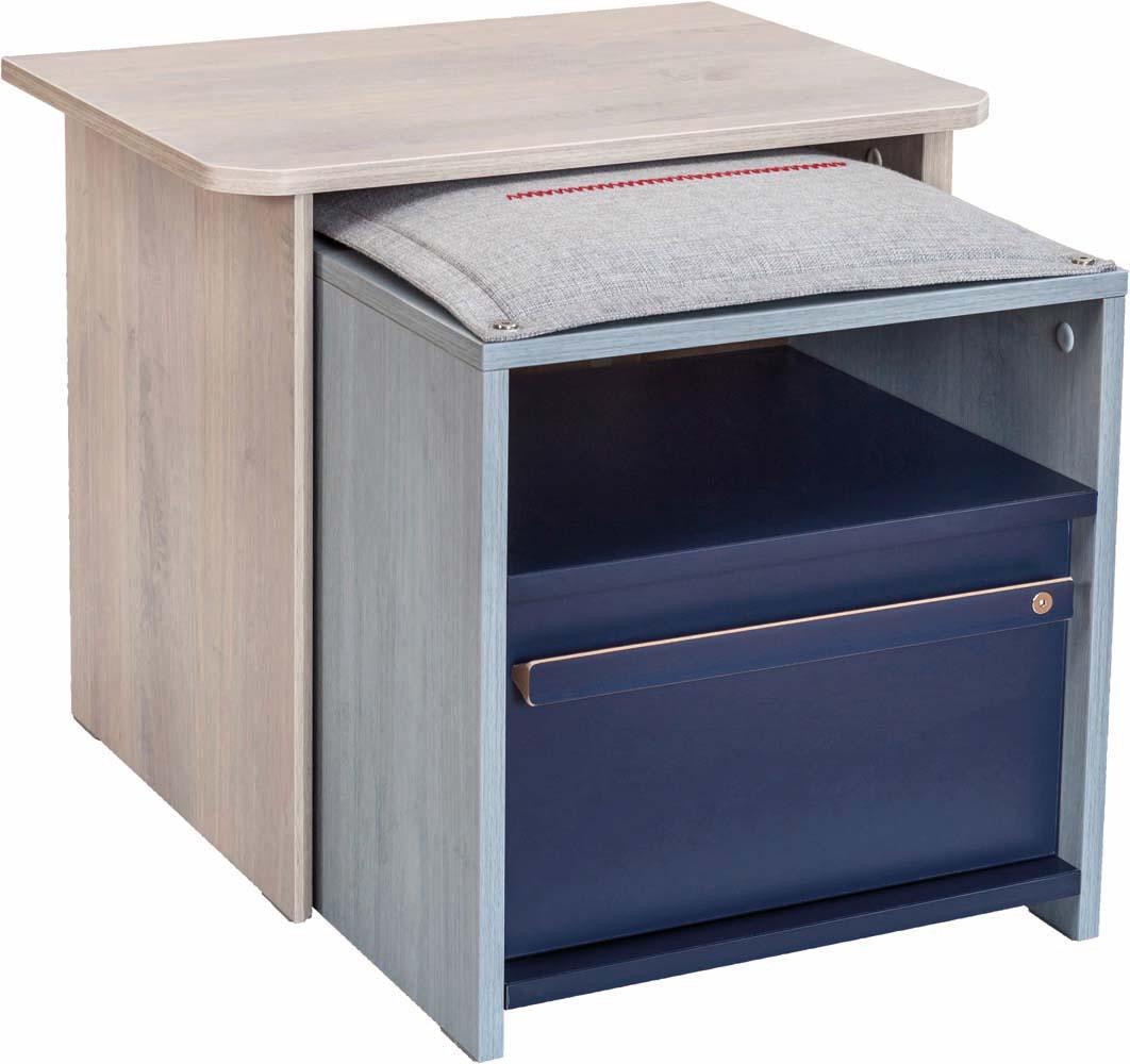 Cilek Trio  Jugendzimmer 5tlg. Blau / White Wash