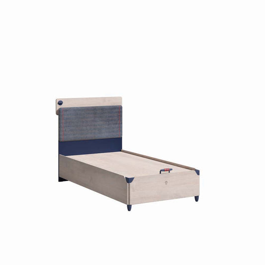 Cilek TRIO Line Bett 100x200cm Blau / White-Wash - Voelpe