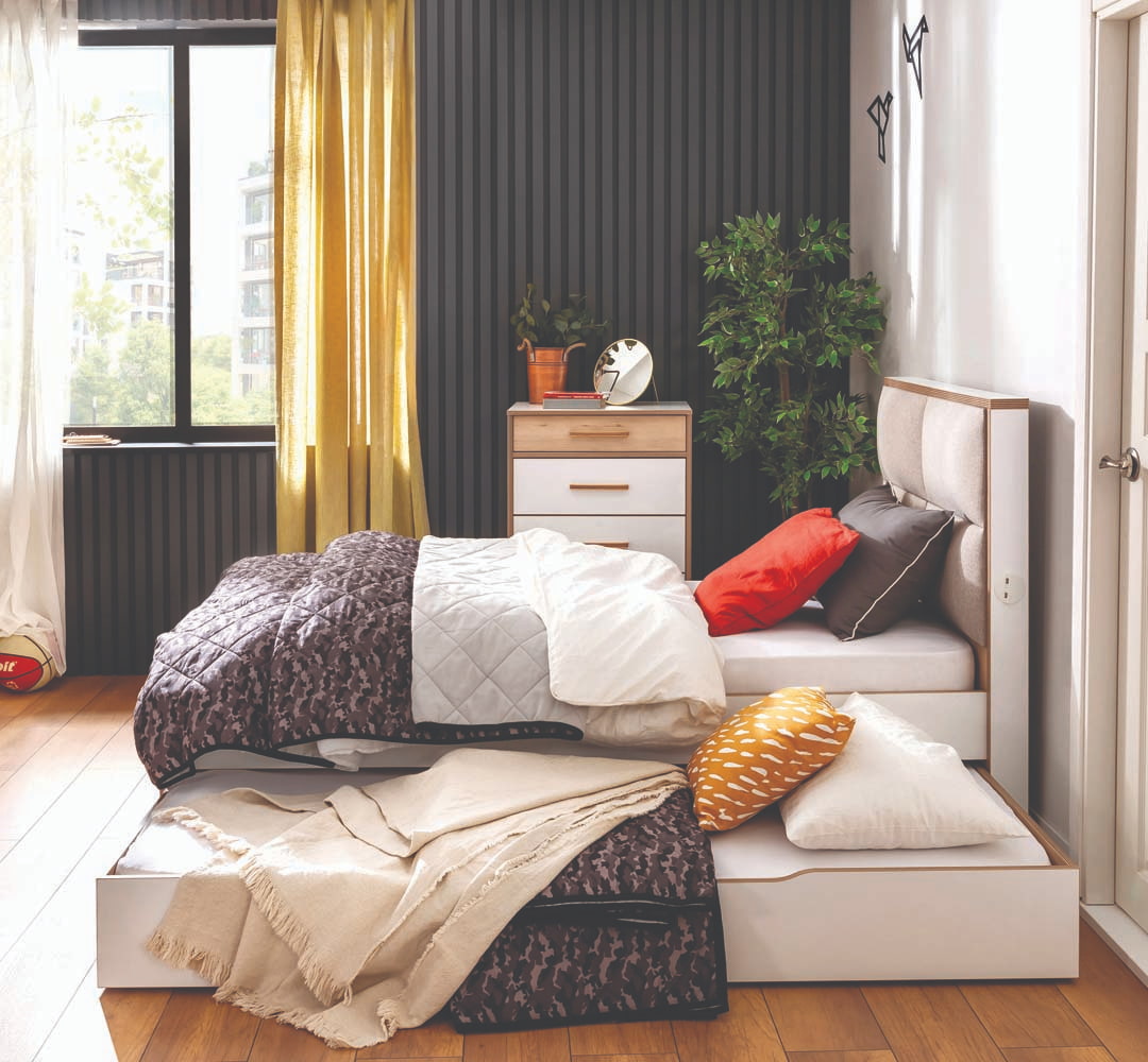 Modera Ausziehbett 90x190 cm Weiß