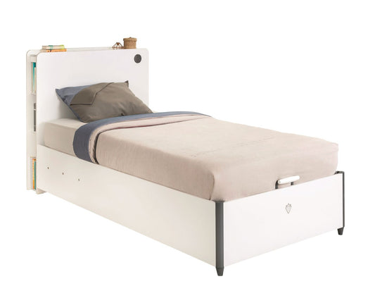 Cilek WHITE Bett mit Kopfteil  (100x200 cm) Weiß