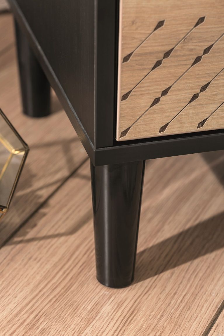Cilek BLACK Nachttisch Schwarz / Beige