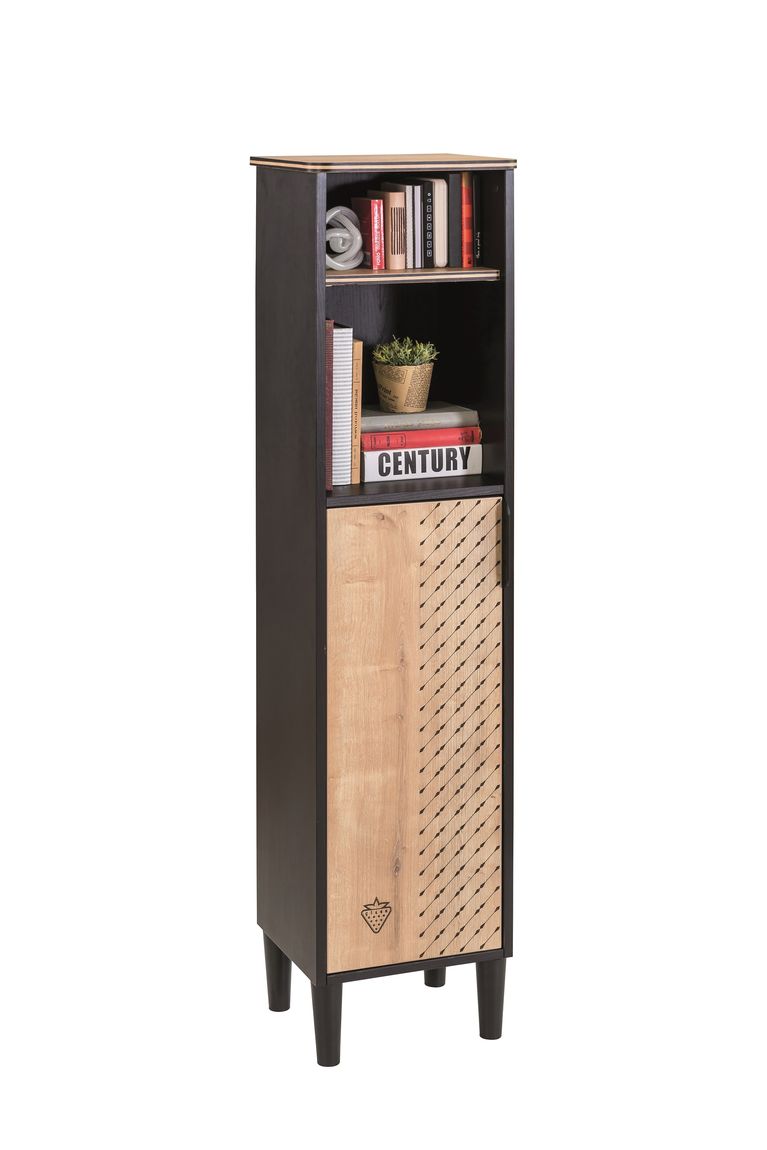 Cilek BLACK Bücherregal Schwarz / Beige - Voelpe