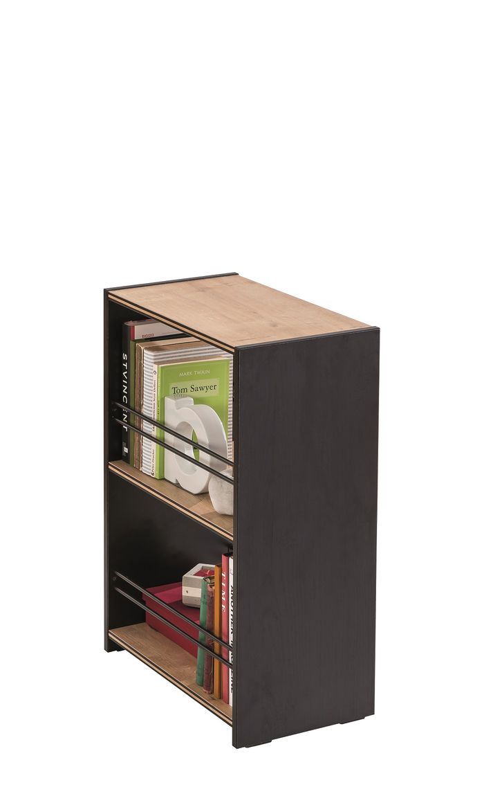 Cilek BLACK Kleiner Bücherregal Schwarz / Beige - Voelpe