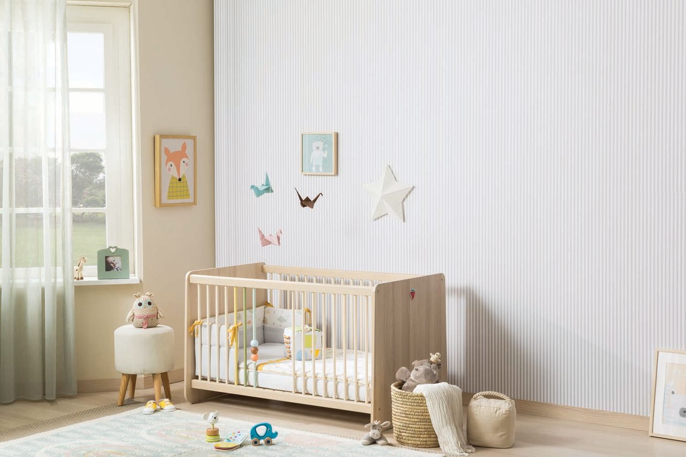 Montessori Babybett 70x140 cm Braun
