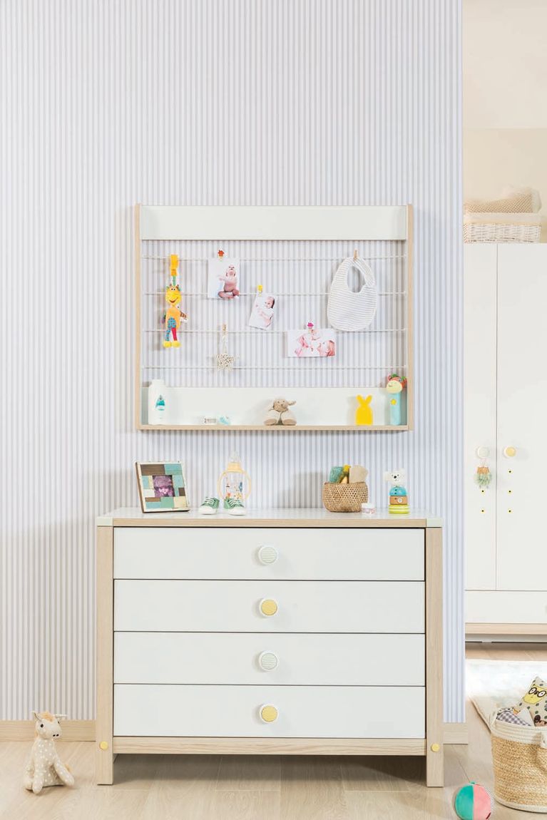 Cilek Montessori Babyzimmer Komplettset 1 Weiß / Grün / Natur - Voelpe