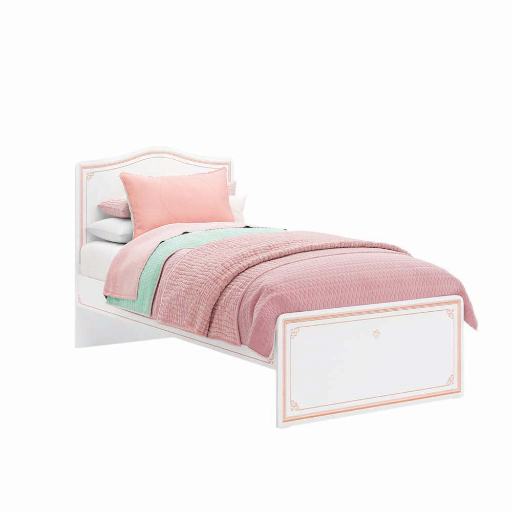 Cilek SELENA PINK Bett 100x200cm Weiß / Rosa - Voelpe