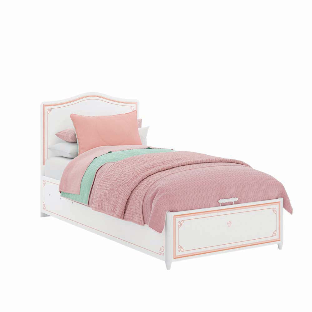 Cilek SELENA PINK Base Bett 100x200cm Weiß / Rosa - Voelpe