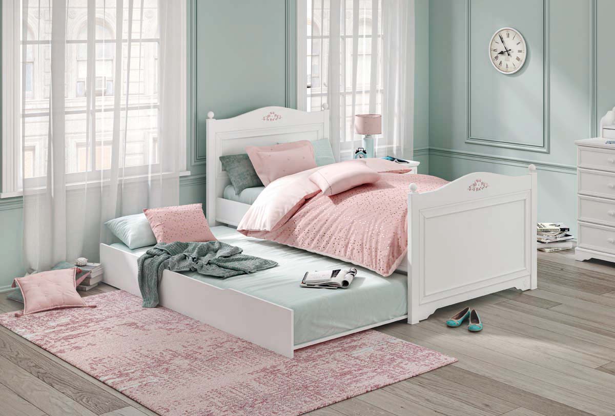 Cilek RUSTIC WHITE Bett 100x200cm Weiß