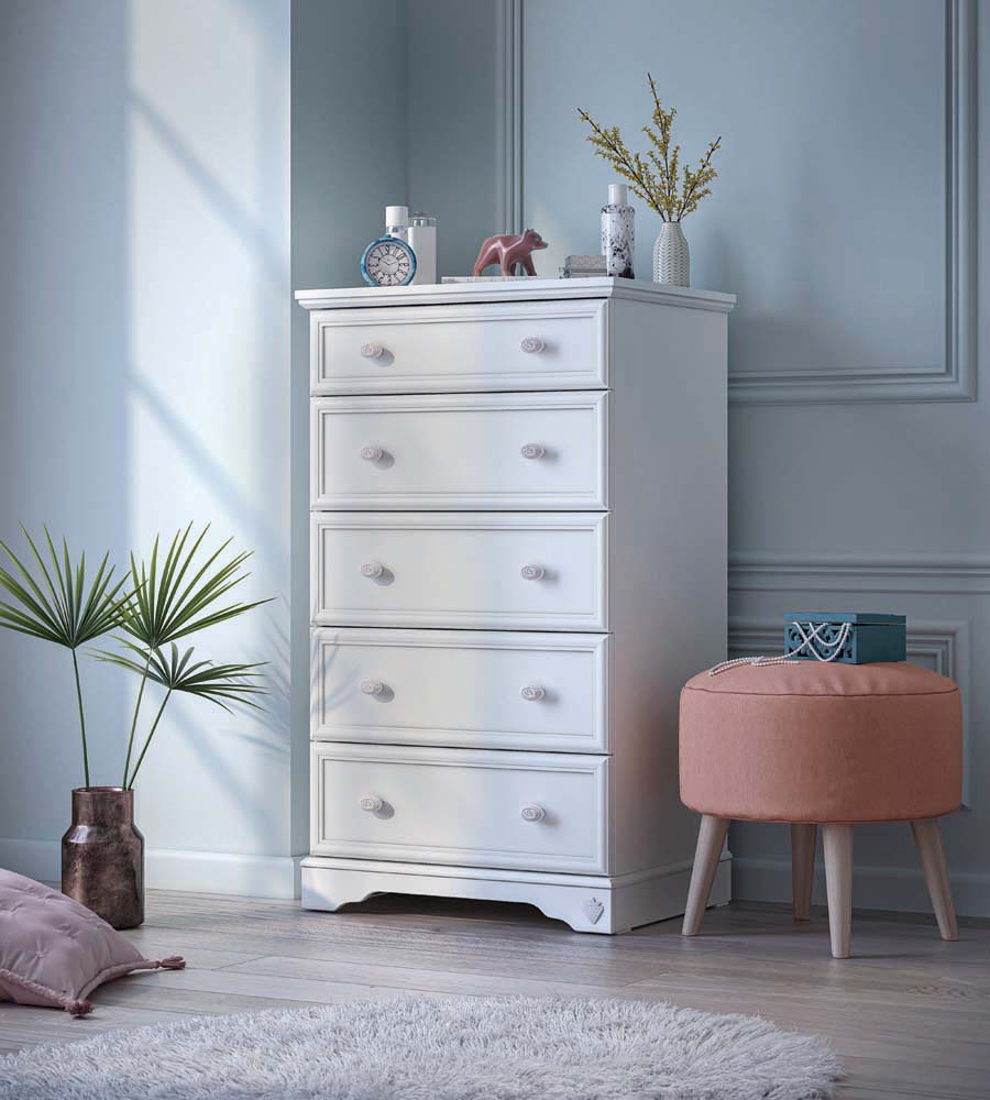Cilek RUSTIC WHITE Kommode Weiß