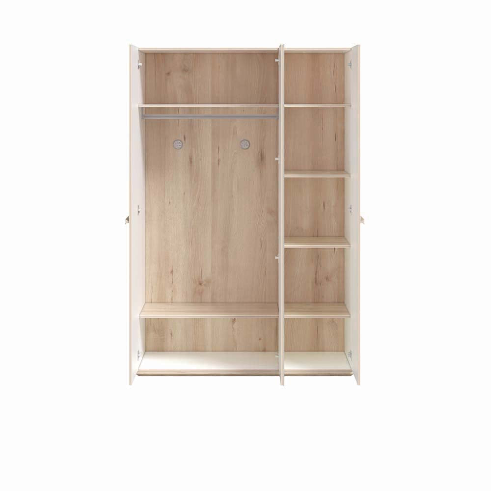 Cilek DUO Drehtürenschrank 3-trg. mit Spiegel Braun