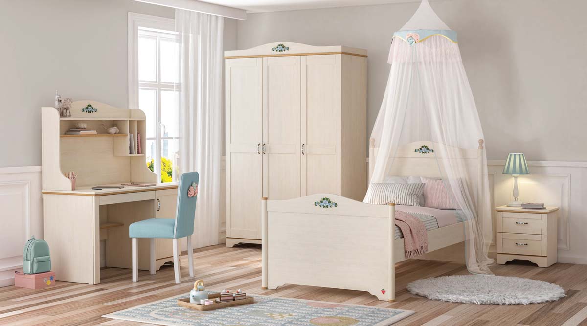 Cilek FLORA Schreibtisch Kinderschreibtisch Tisch Kinderzimmer Birke hell