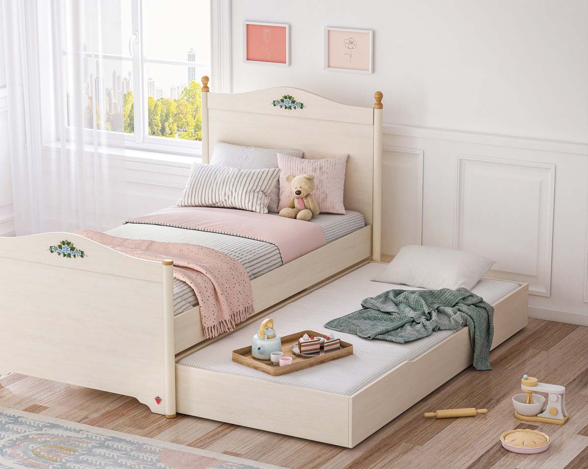 Cilek FLORA Bettschublade Ausziehbett Kinderzimmer Birke hell