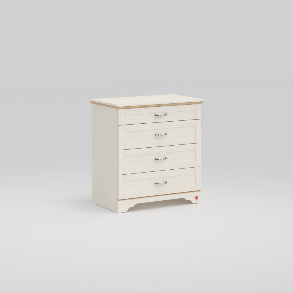 Cilek FLORA Kommode mit Spiegel Anrichte Sideboard Kinderzimmer Birke hell - Voelpe