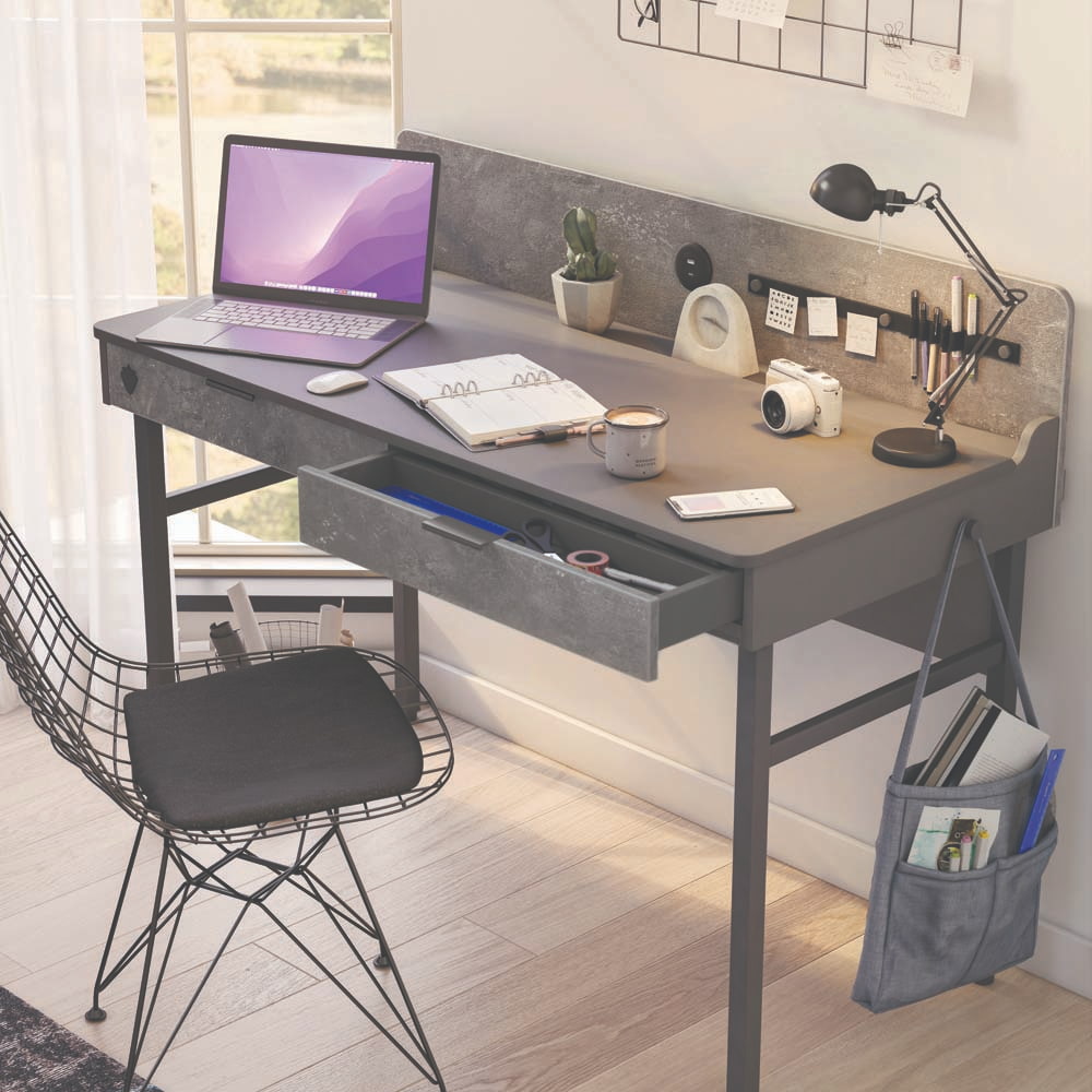 Space Gray Kinderschreibtisch Grau
