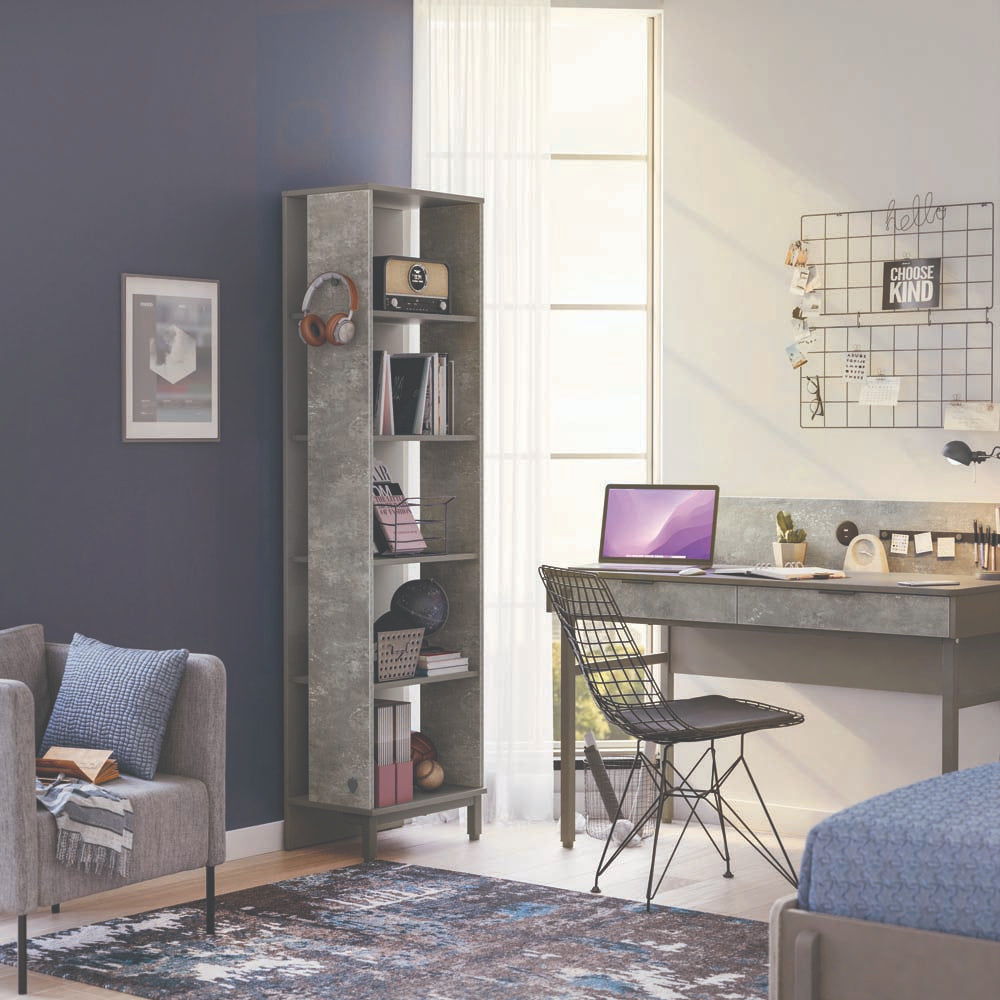Space Gray Bücherregal Grau