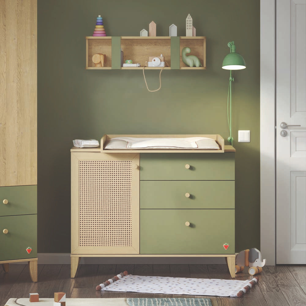 Loof Baby Kommode Braun / Grün
