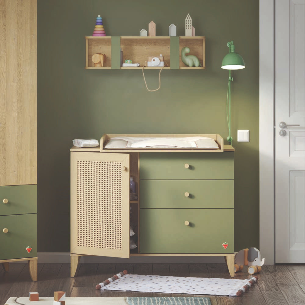 Loof Baby Kommode Braun / Grün