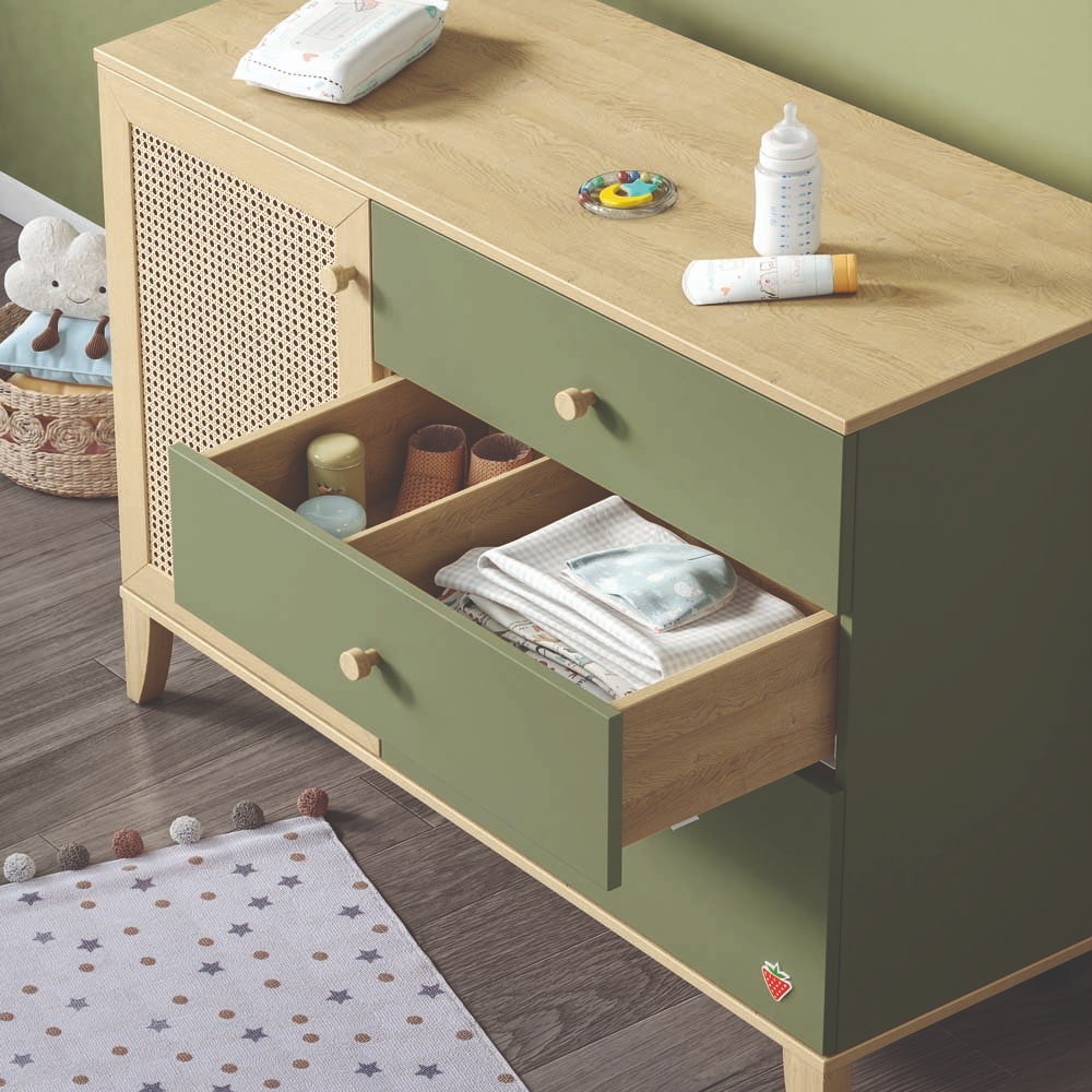 Loof Baby Kommode Braun / Grün