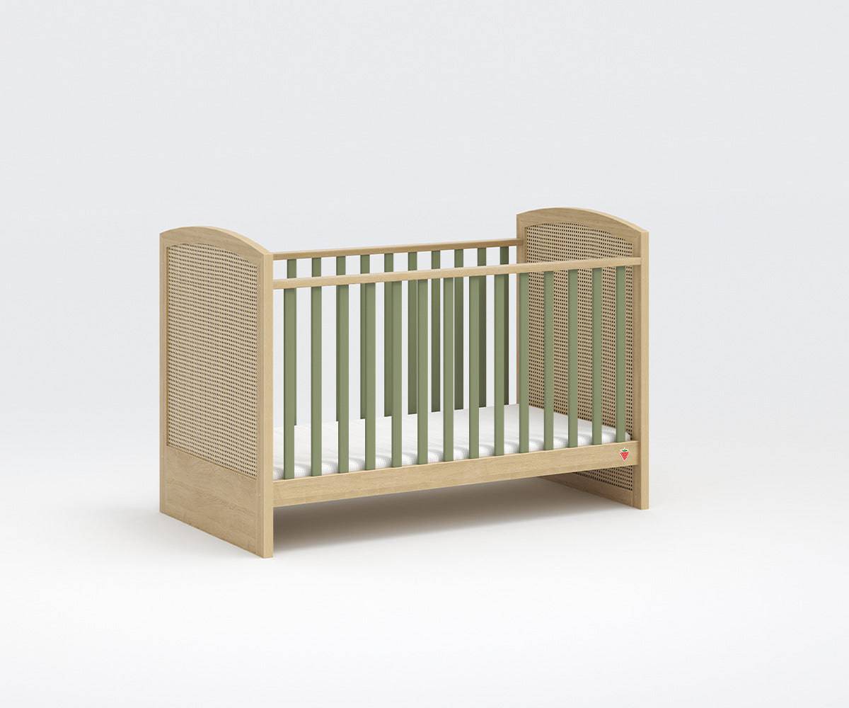 Loof Baby Babybett 140x70 cm Braun / Grün - Voelpe