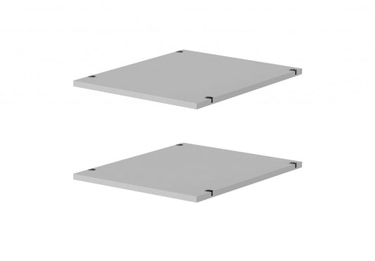 2x Einlegeböden 50 cm SAVE Fachböden für Kleiderschrank Silbergrau