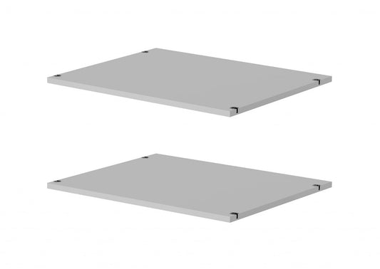 2x Einlegeböden 75 cm SAVE Fachböden für Kleiderschrank Silbergrau