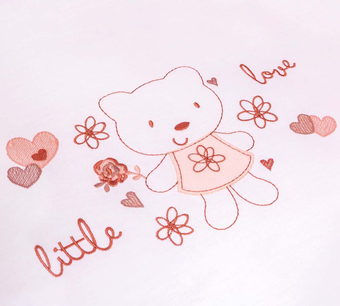 Cilek LITTLE LOVE Babyset 60x120cm Rosa / Weiß - Voelpe