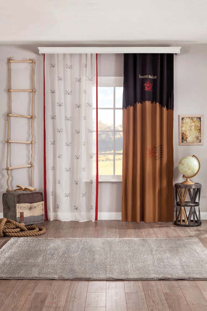 Cilek PIRATE Gardine 140x260cm Weiß