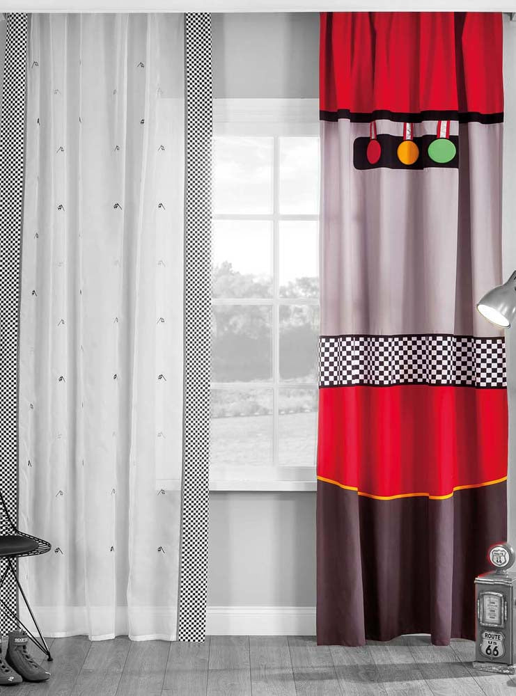 Cilek NITRO Vorhang 140x260cm Rot / Gemustert