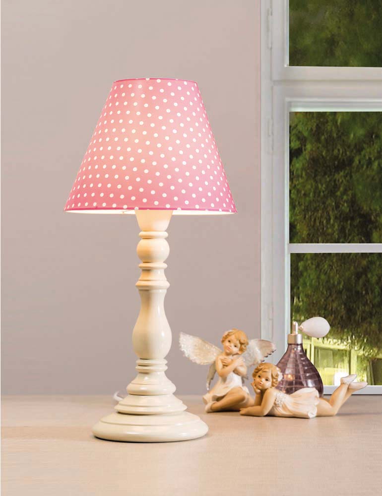 Cilek DOTTY Tischlampe Weiß / Pink - Voelpe