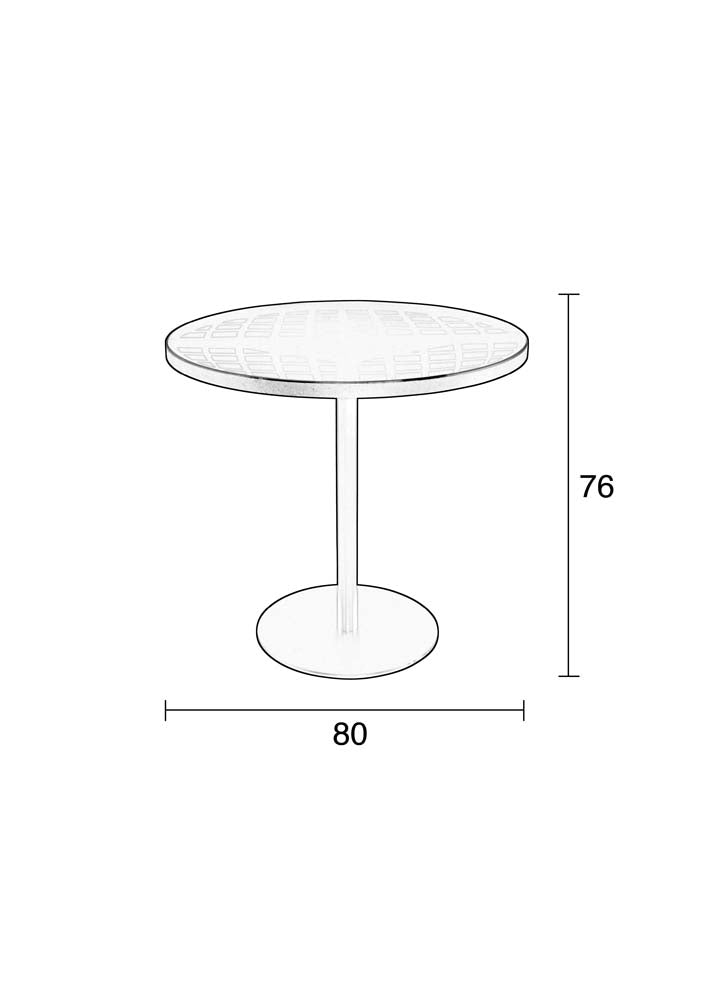 Albert Garten Bistrotisch Ø 80 cm Schwarz - Voelpe