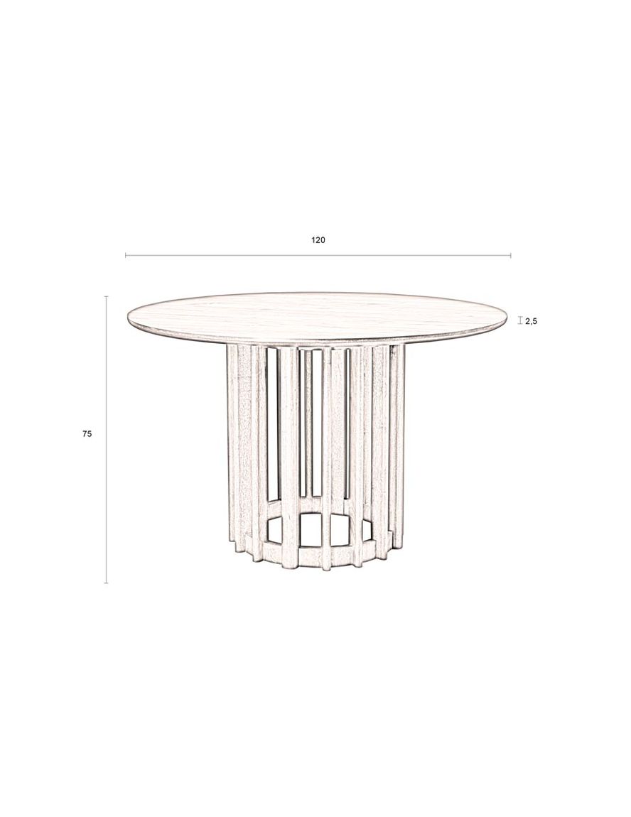 Barlet Couchtisch Ø 120 cm Braun