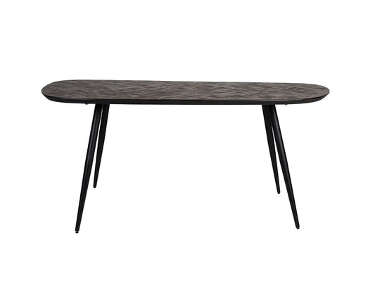 Webster Esstisch 180 x 90 cm Teak / Schwarz