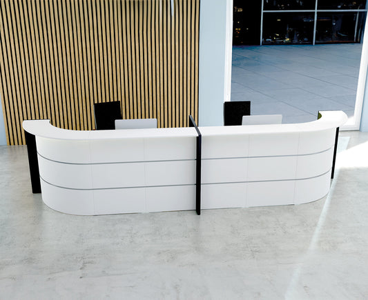 Bari up & down Empfangstheke 464 x 95 cm gebogen