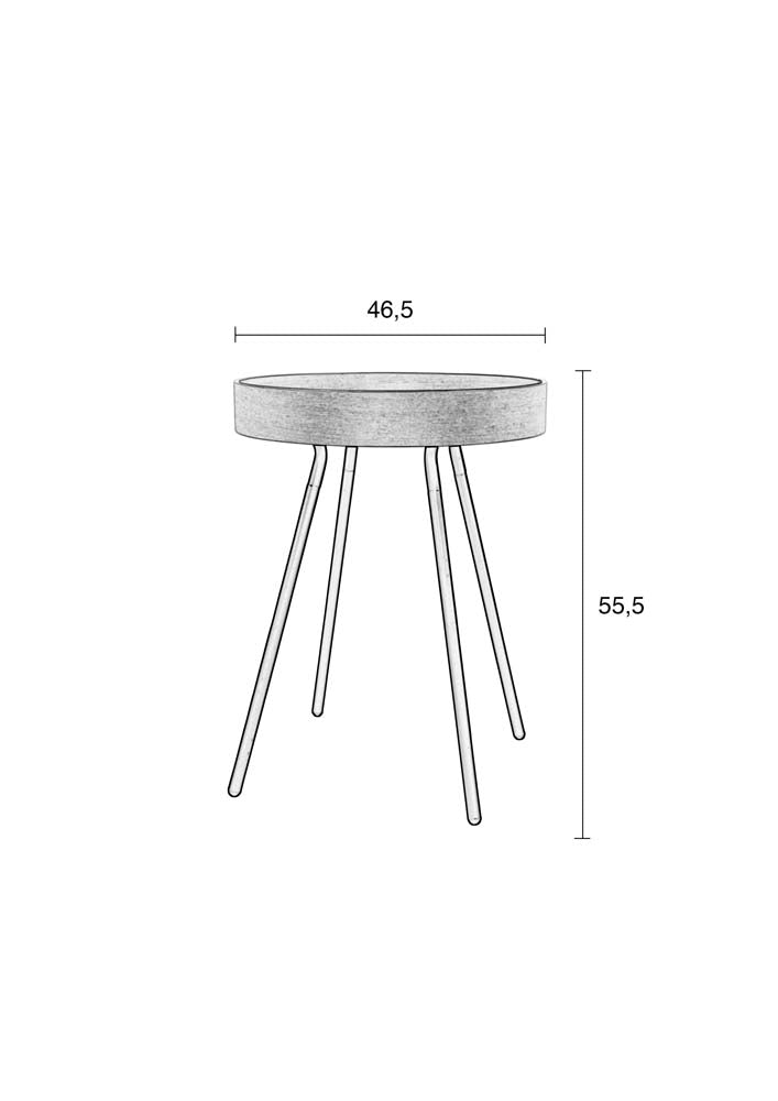 Oak Tray Beistelltisch Ø 46,5 cm Eiche Natur - Voelpe