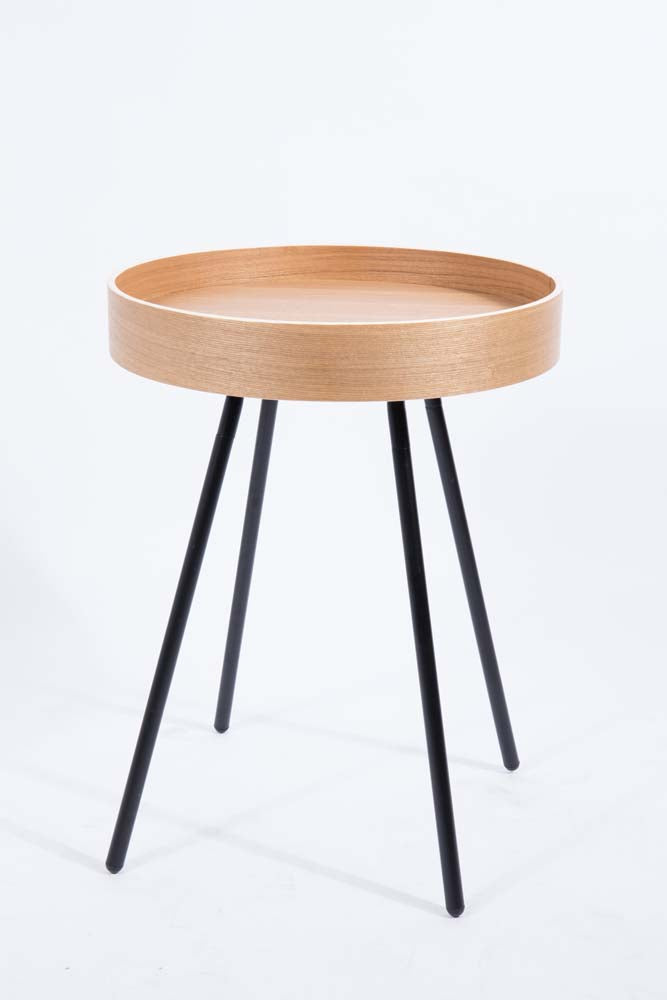 Oak Tray Beistelltisch Ø 46,5 cm Eiche Natur