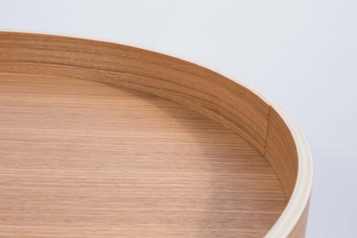 Oak Tray Beistelltisch Ø 46,5 cm Eiche Natur - Voelpe