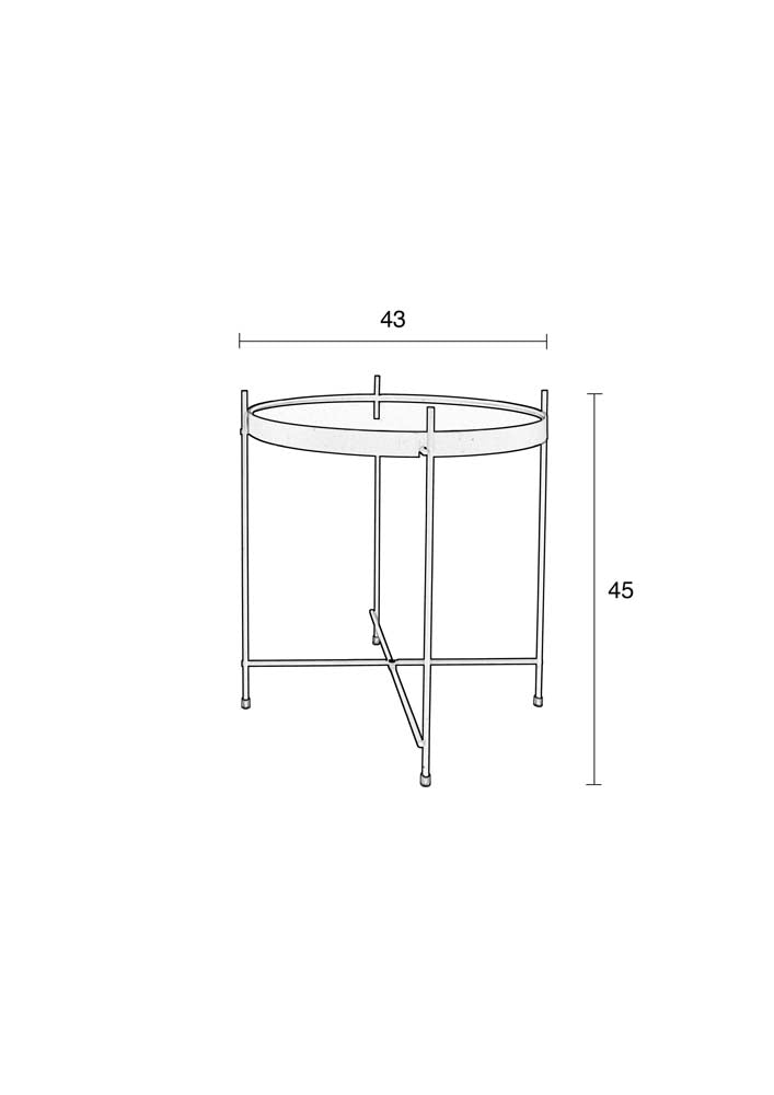 Cupid Beistelltisch Ø 43 cm Schwarz - Voelpe