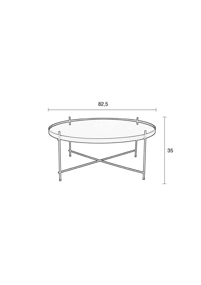 Cupid XXL Beistelltisch Ø 82,5 cm Schwarz