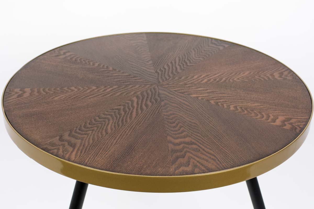 Denise Kaffeetisch Braun / Gold