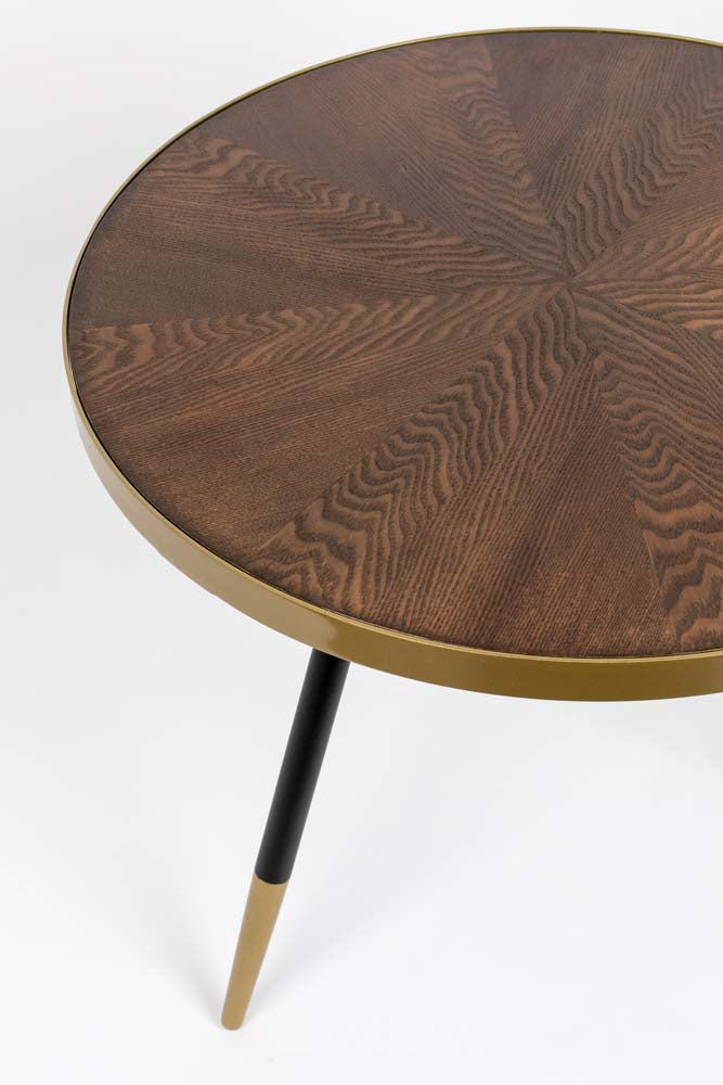 Denise Kaffeetisch Braun / Gold