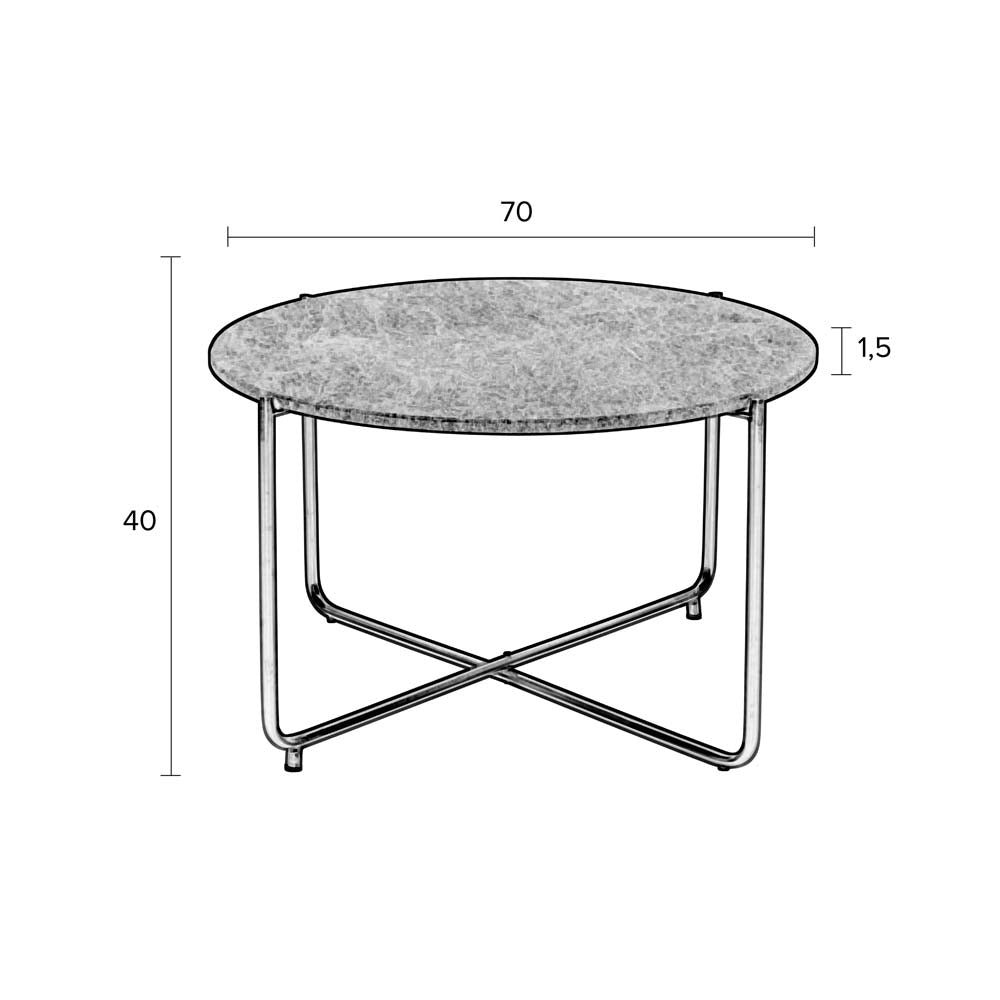 Timpa Marble Couchtisch Ø70cm Marmor Grün - Voelpe