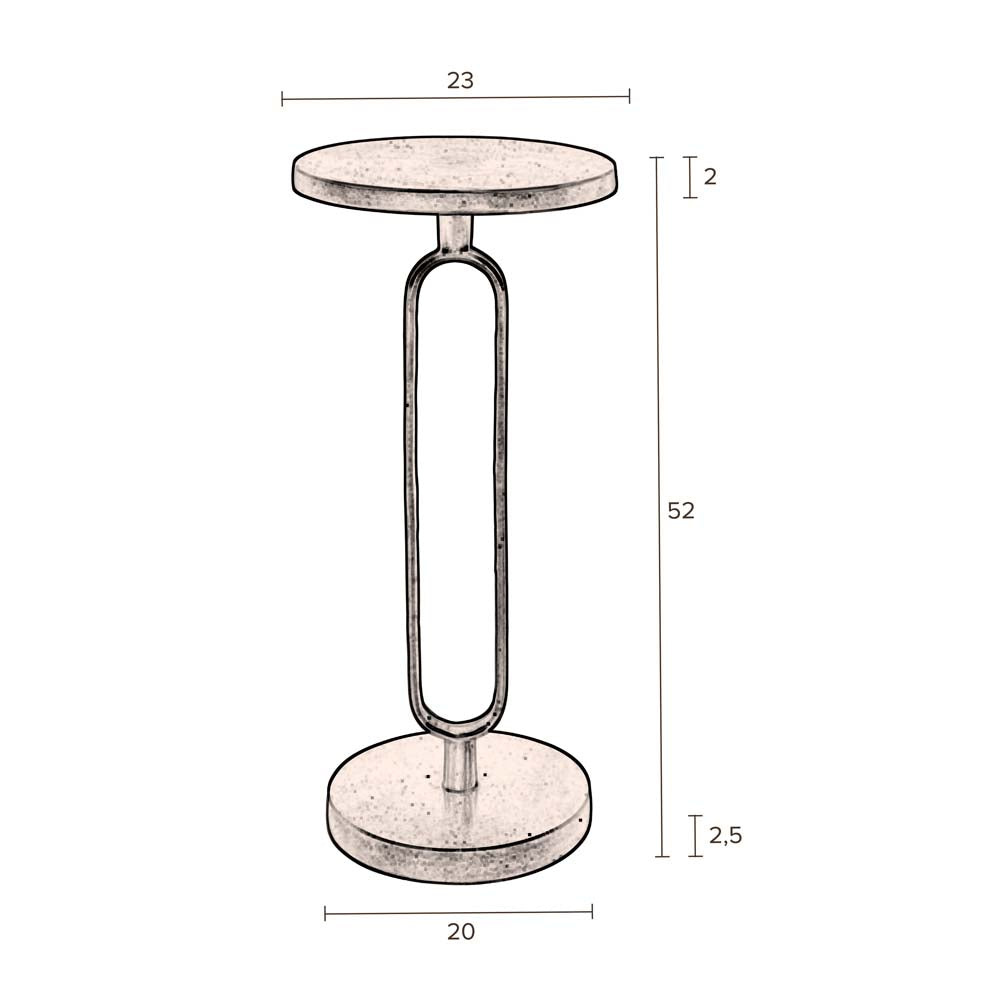 Sandook Beistelltisch Ø23cm Gold - Voelpe