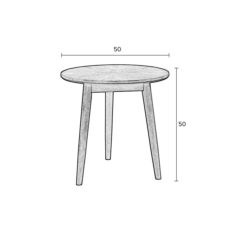 Fabio Beistelltisch Ø50cm Natur - Voelpe