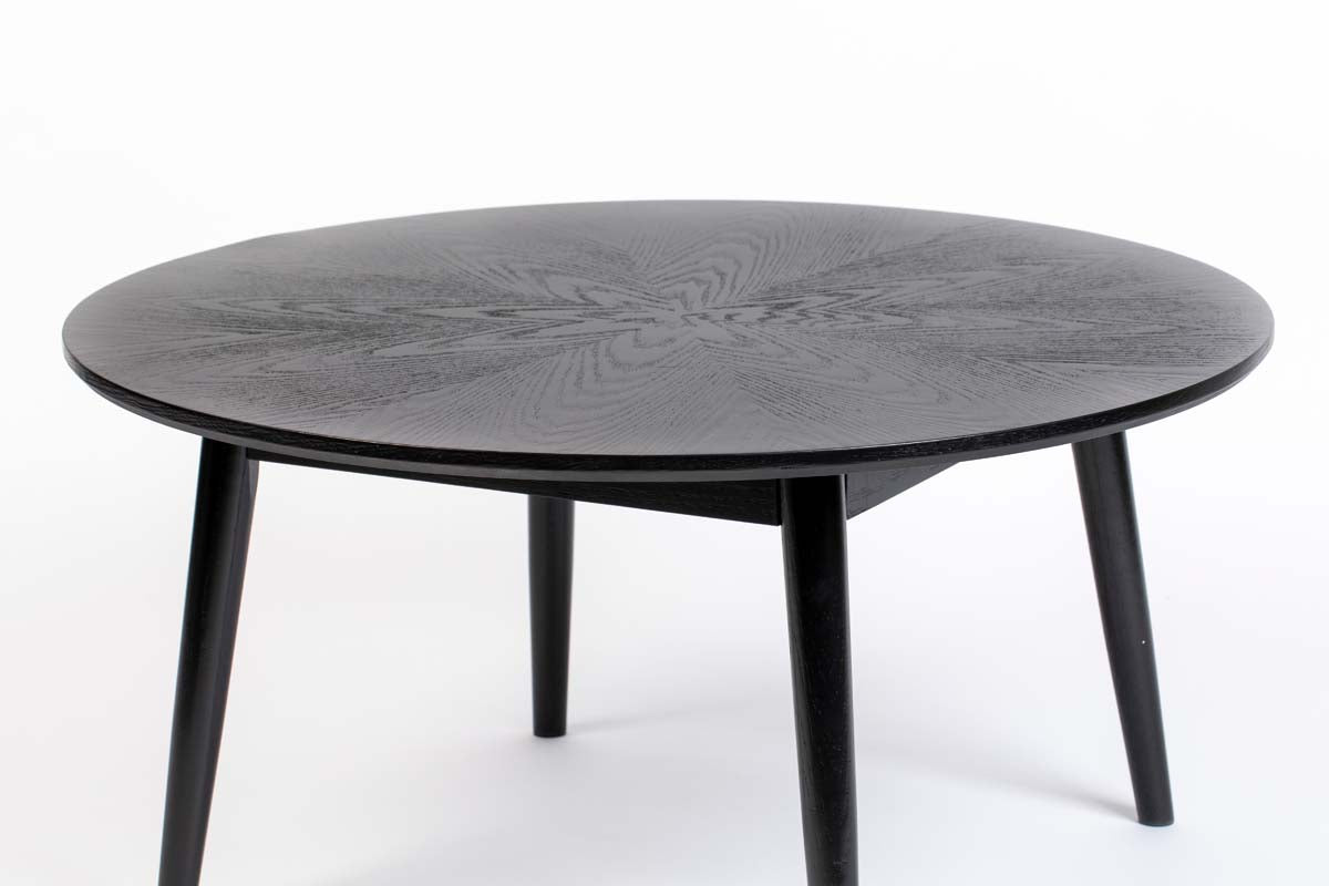 Fabio Couchtisch Ø80cm Schwarz - Voelpe