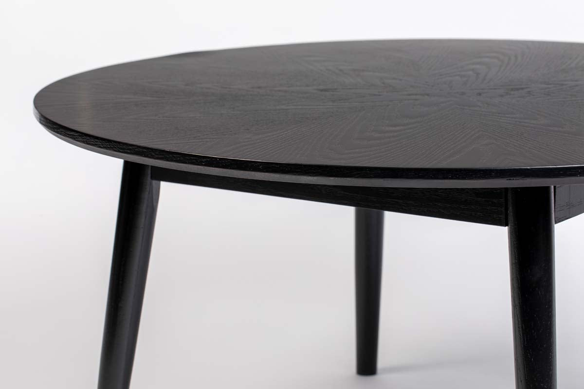 Fabio Couchtisch Ø80cm Schwarz - Voelpe